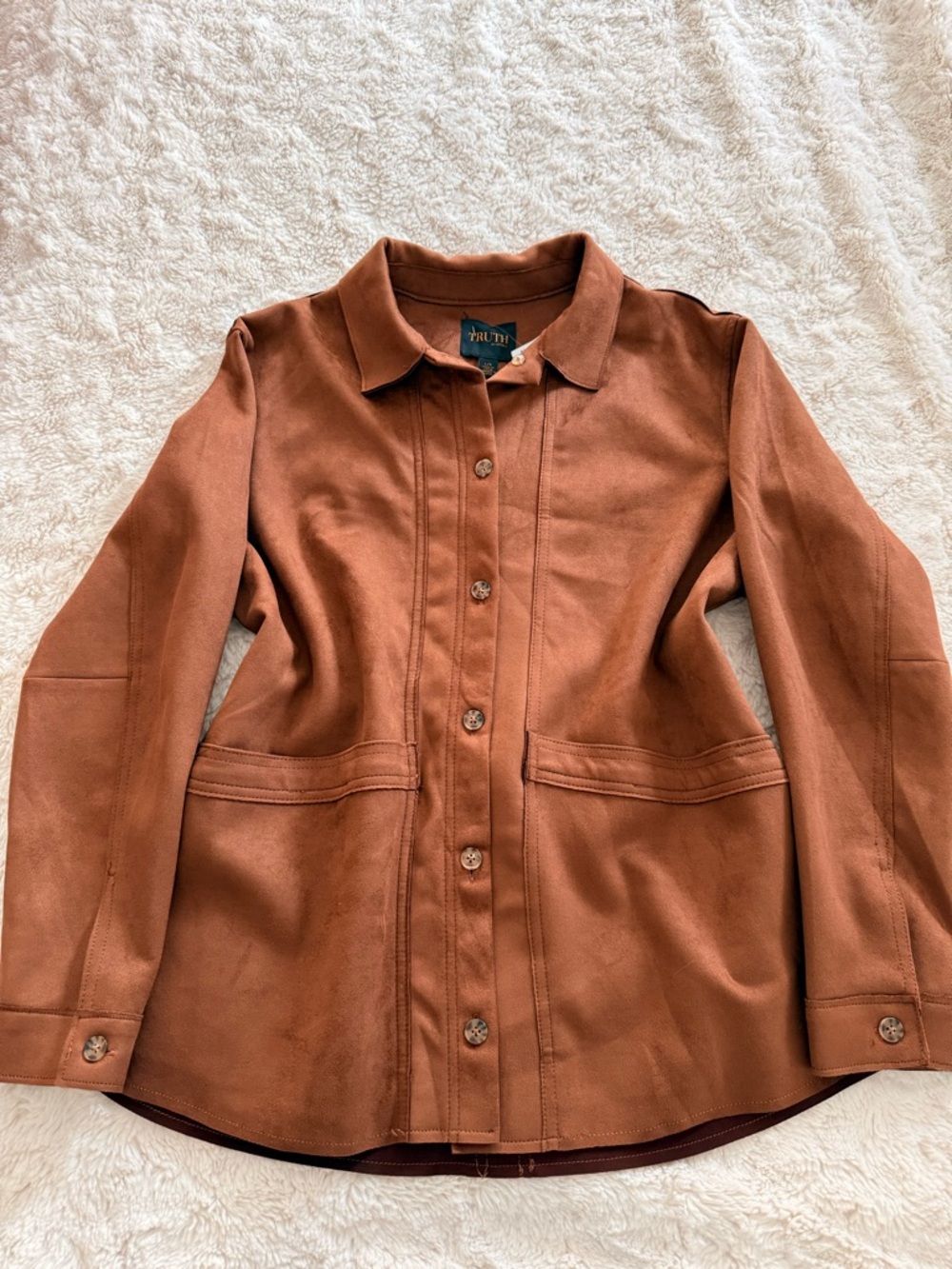 Truth Rust Brown Button-Front Utility Jacket